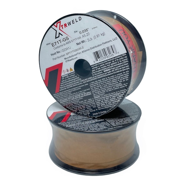 Xtrweld E71T-GS Filler Metal, 2 Lb. Spool priced per pound , Carbon Steel, 0.035 Dia SP71TGS035-2 - main